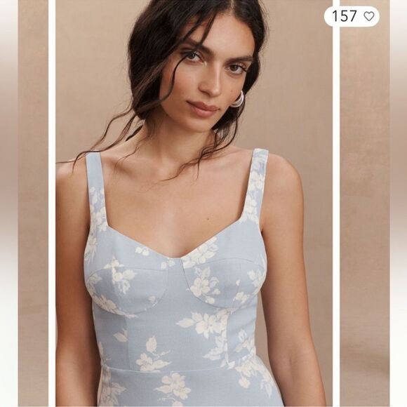 Reformation Reverie Viscose Blend Midi Dress Size 6 - Picture 3 of 14